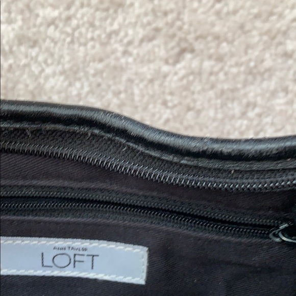 LOFT Black Leather Small Shoulder Purse - Picture 11 of 13